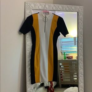 Zip front mini dress